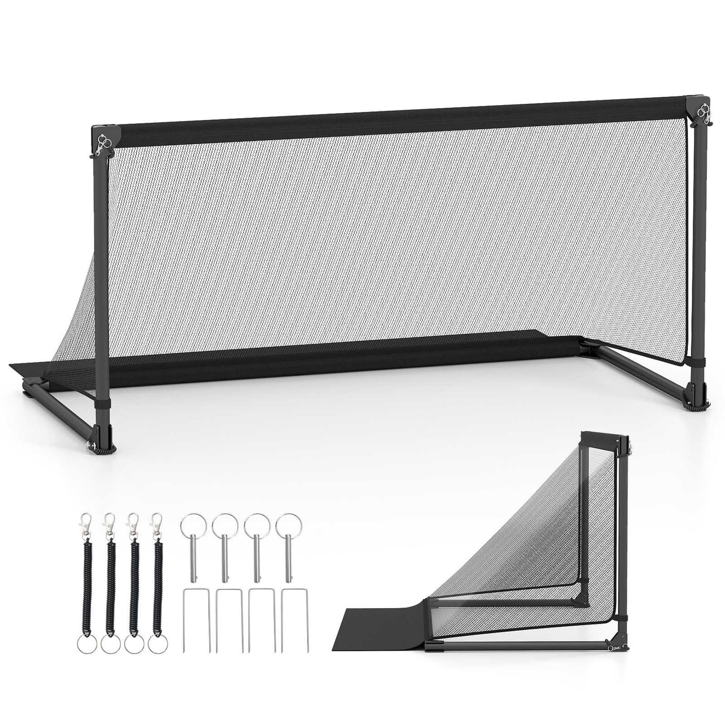 Foldable Soccer Goal 150x71x76cm Metal Frame PE Net