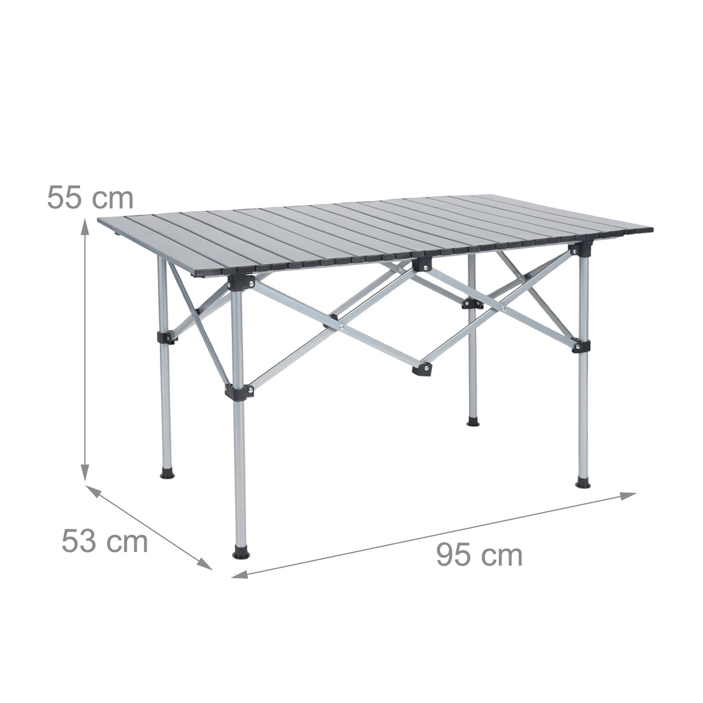 Foldable Steel Camping Table with Carry Bag