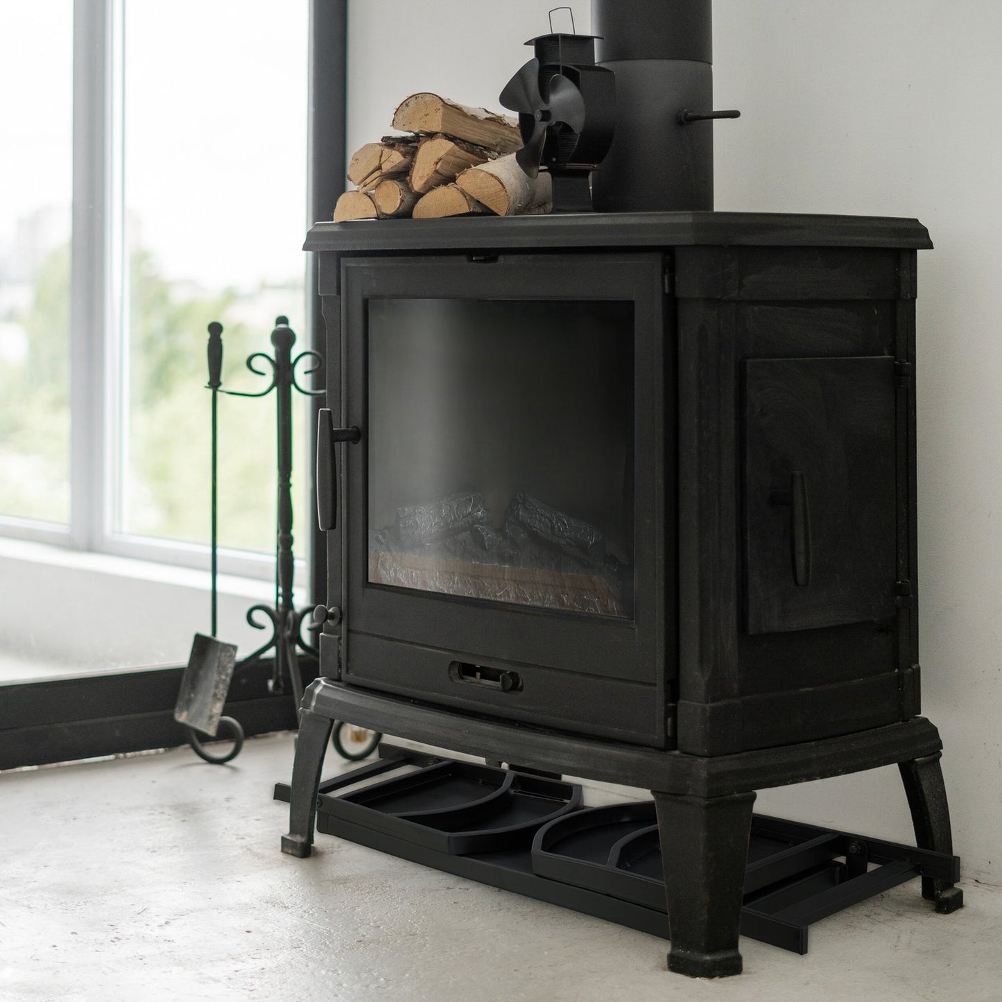Foldable Steel Firewood Basket with Handles