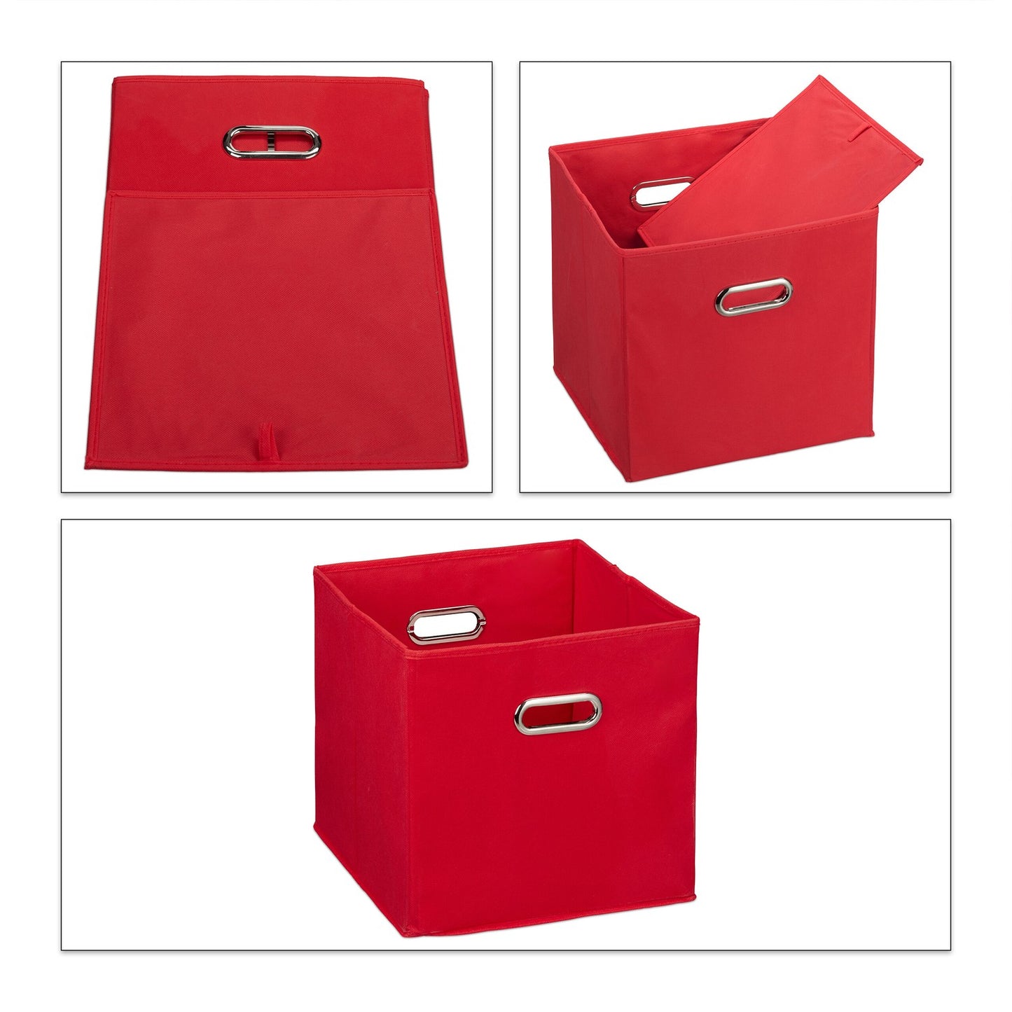 Foldable Storage Baskets – Set of 4, Fabric Organisers