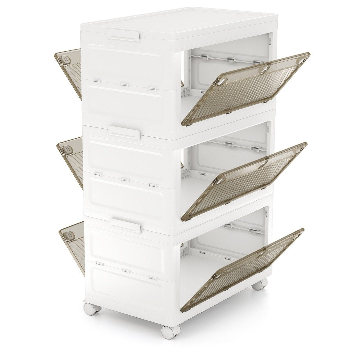 Foldable Storage Box with Lid, 126L/168L, Wheels
