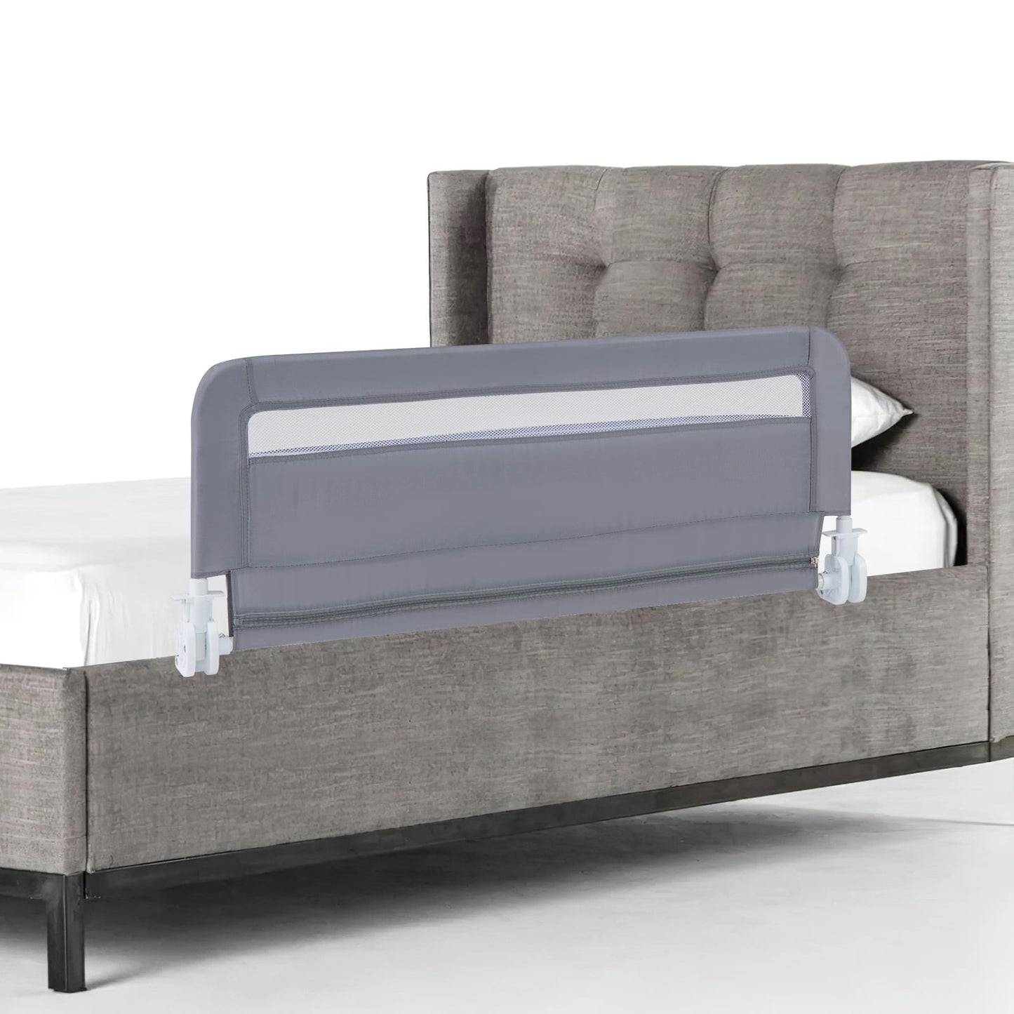 Foldable Toddler Bed Rail, 100 cm, Washable Cover