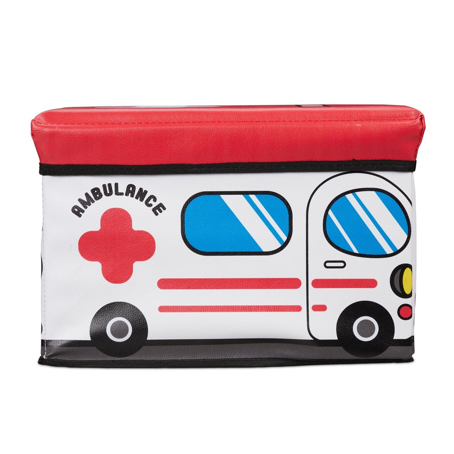 Foldable Toy Storage Box with Lid and Seat