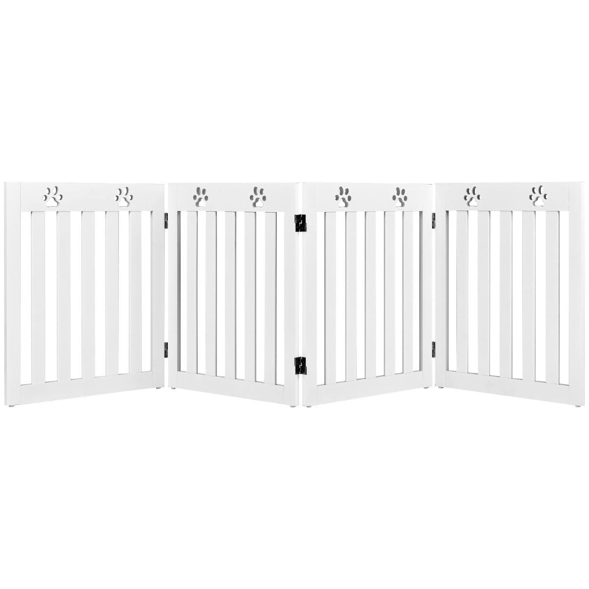 Foldable Wooden Pet Gate, 60 cm High, White