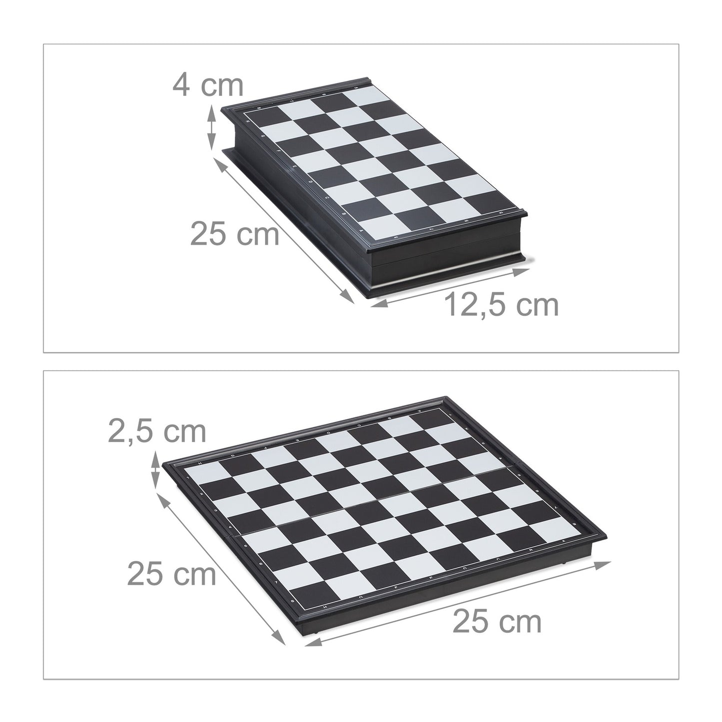 Foldable and magnetic chess set