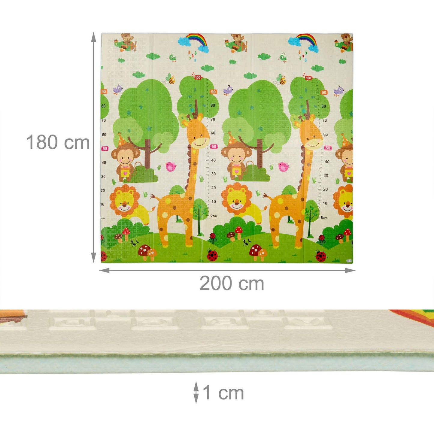 Foldable animal play mat