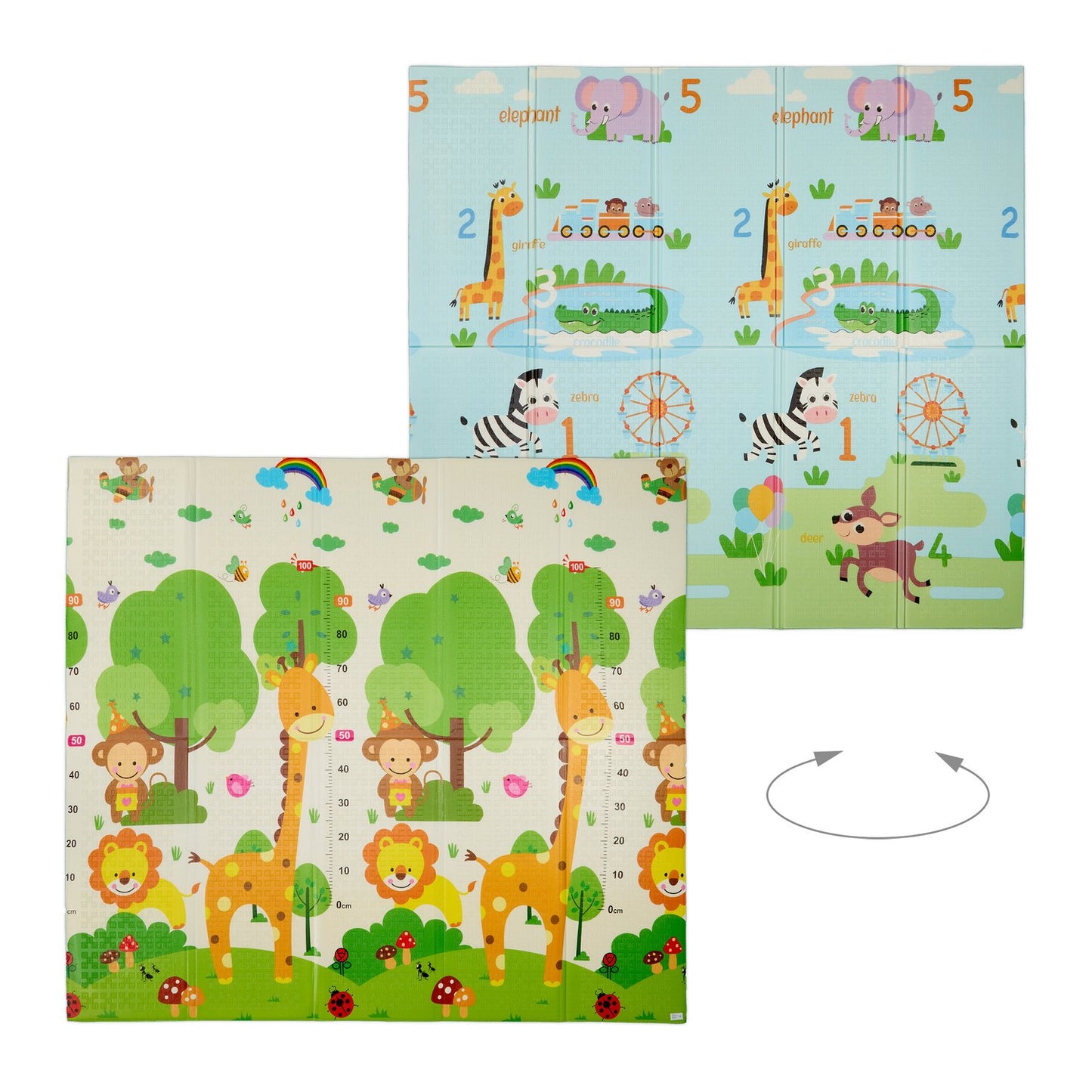 Foldable animal play mat