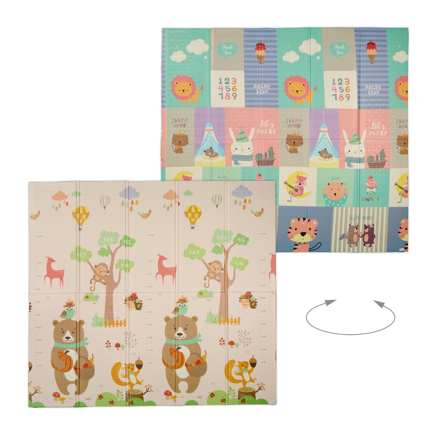 Foldable animal play mat