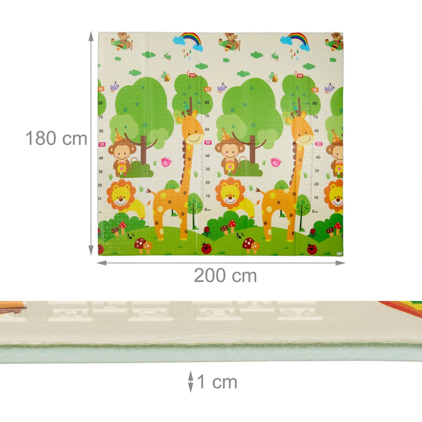 Foldable animal play mat
