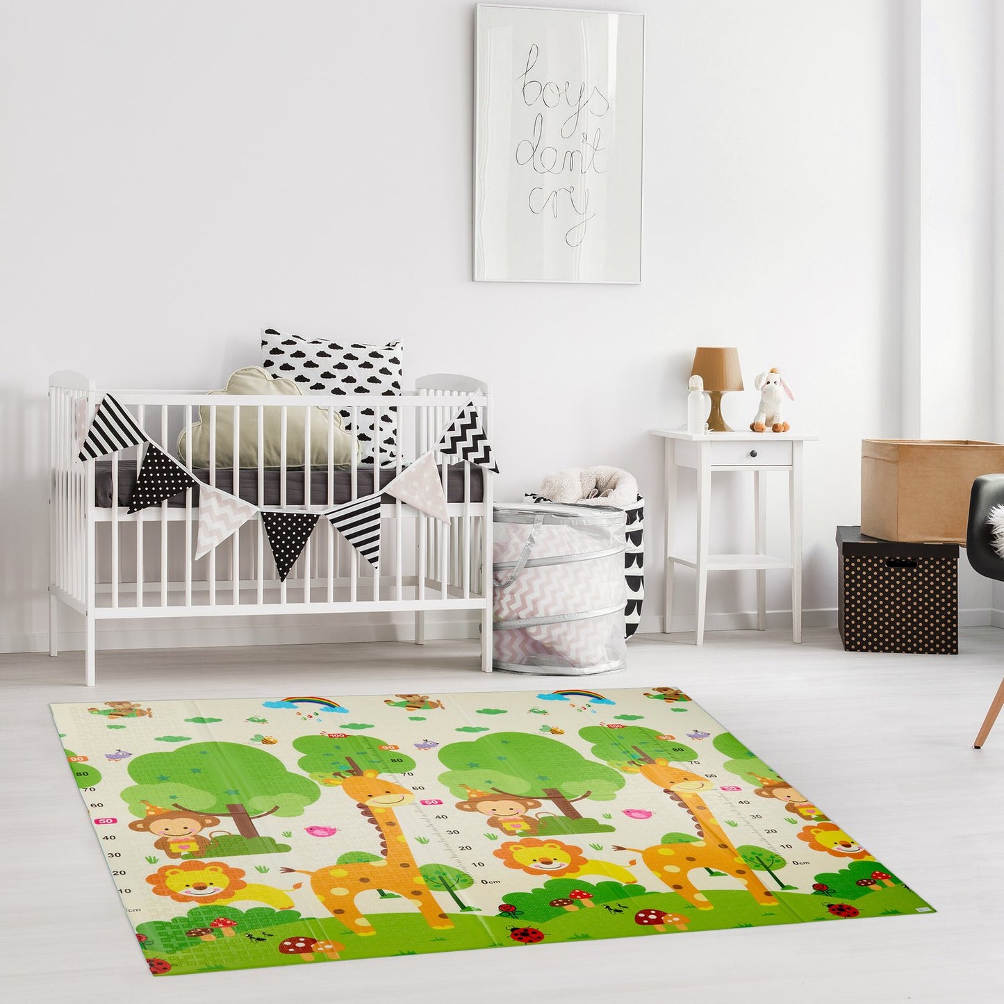 Foldable animal play mat