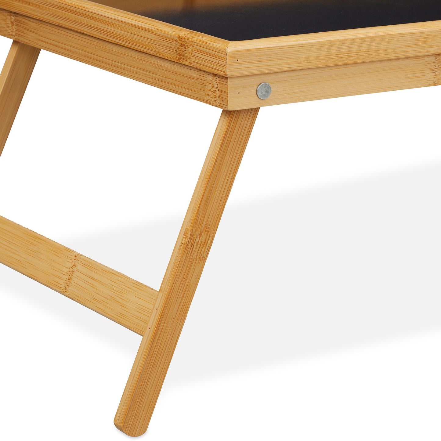 Foldable bamboo bed tray