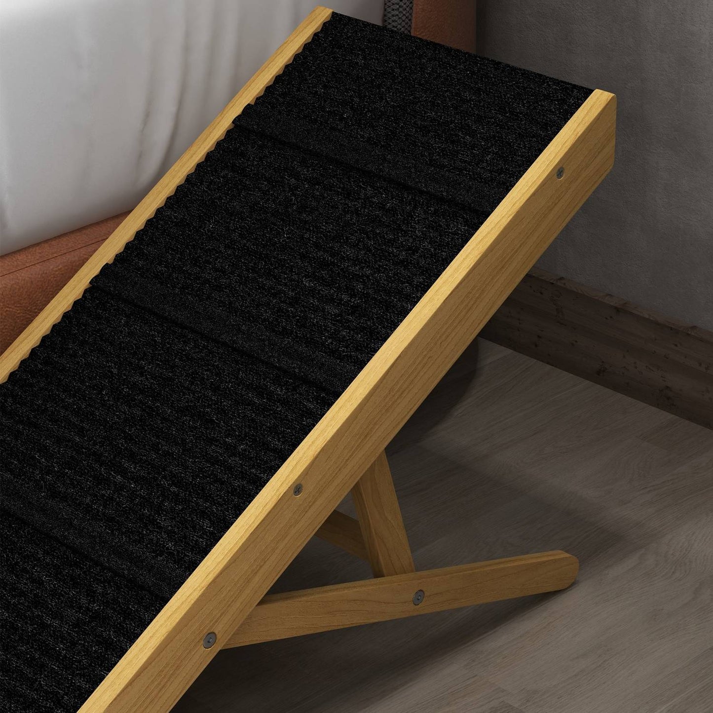 Adjustable collapsible dog ramp, non-slip, supports up to 15 kg