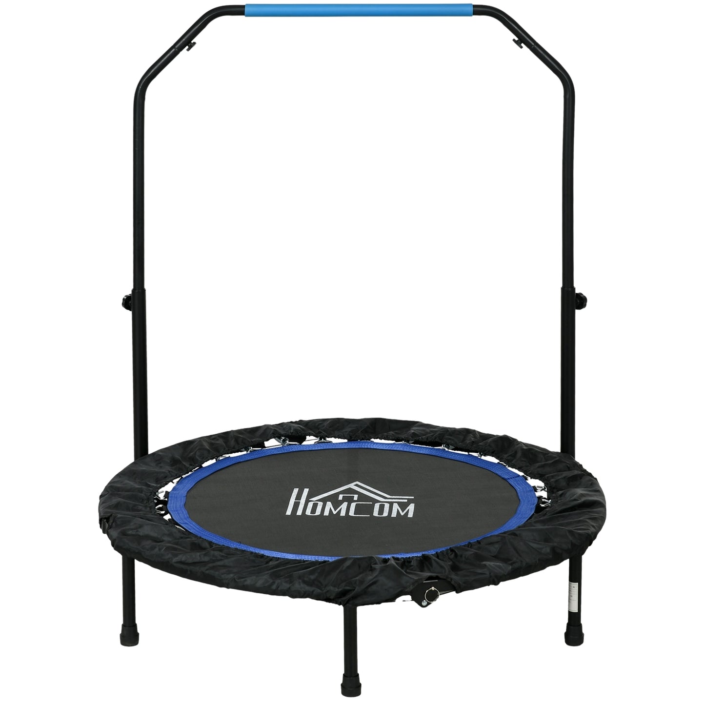 Foldable fitness trampoline, 100 kg, adjustable handle, LCD