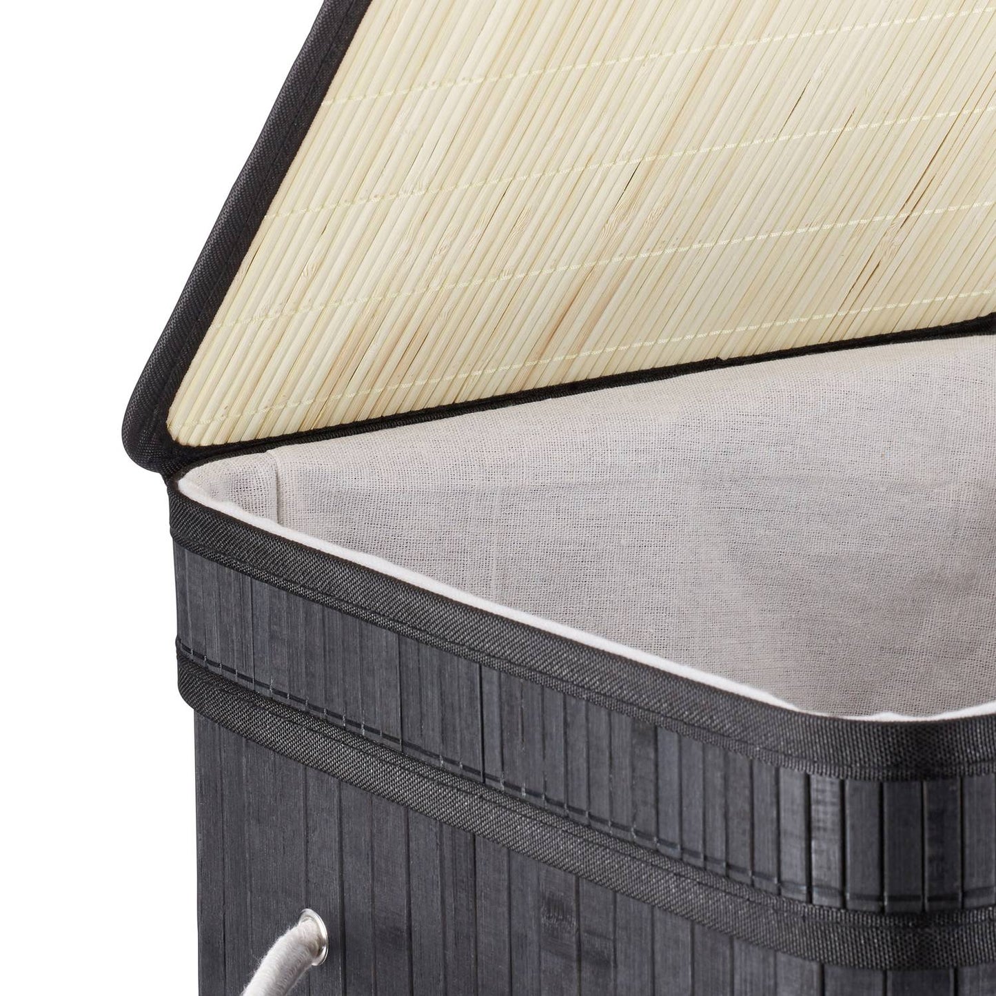 Foldable laundry basket bamboo