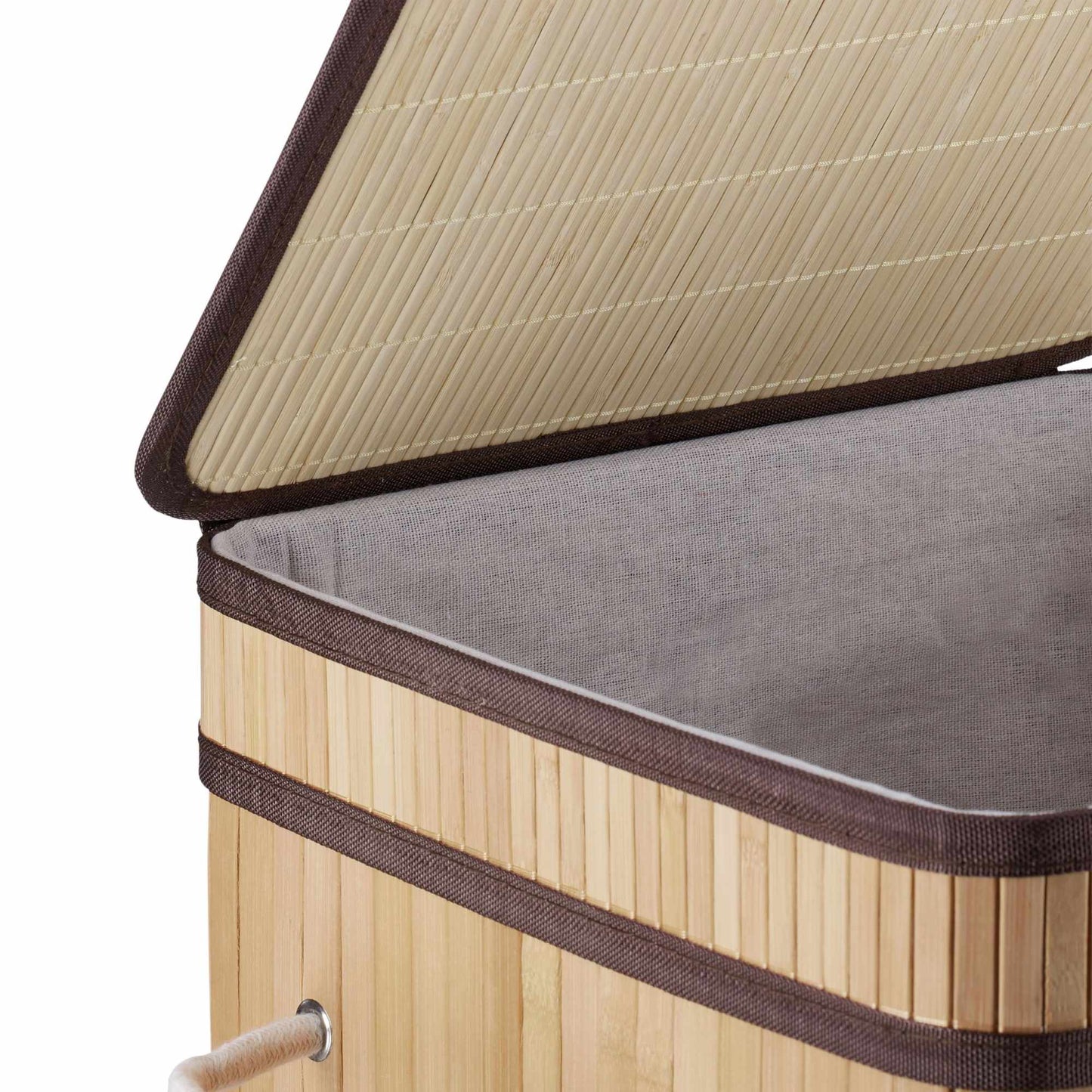 Foldable laundry basket bamboo