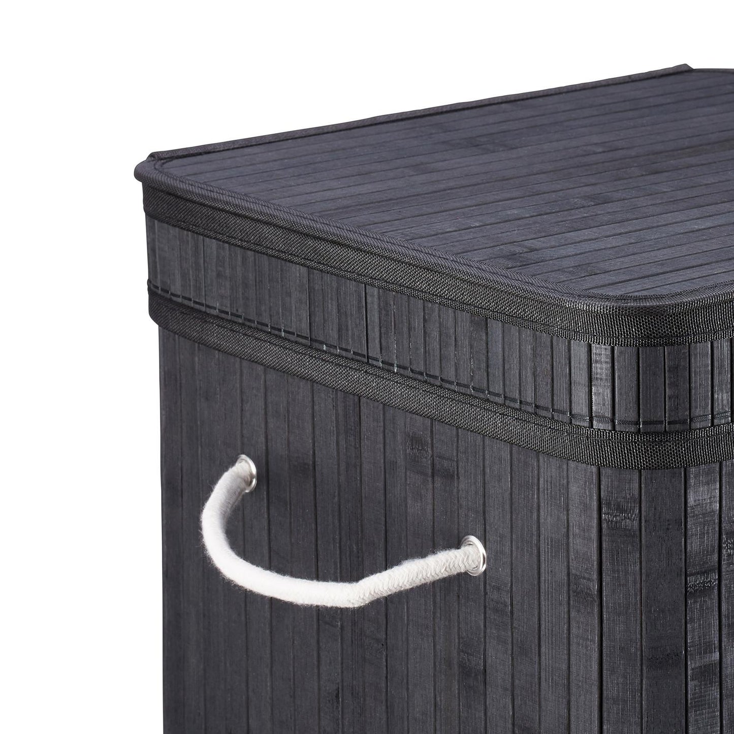 Foldable laundry basket bamboo