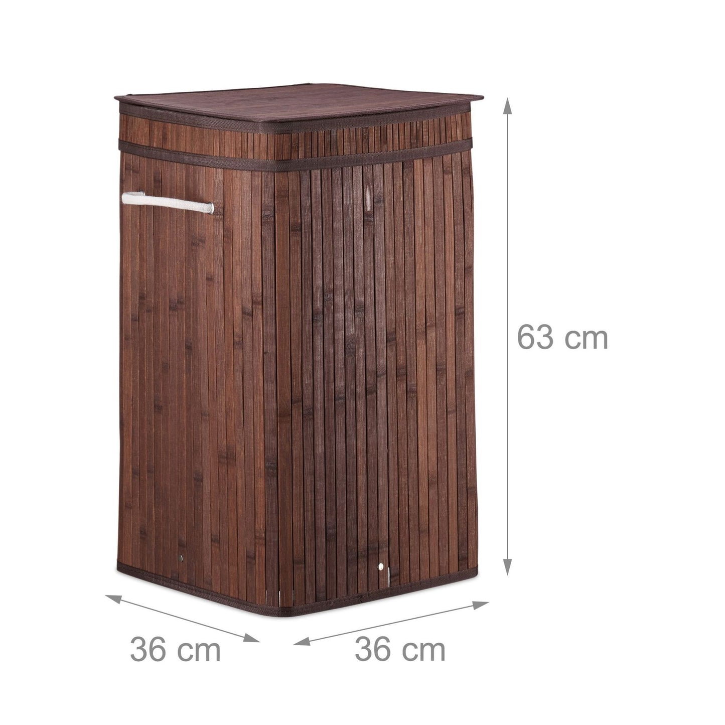 Foldable laundry basket bamboo