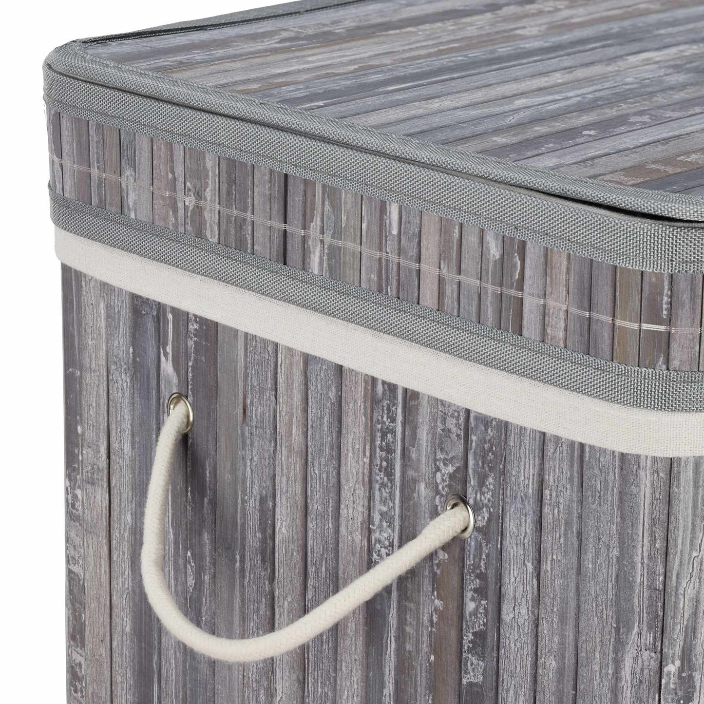 Foldable laundry basket bamboo