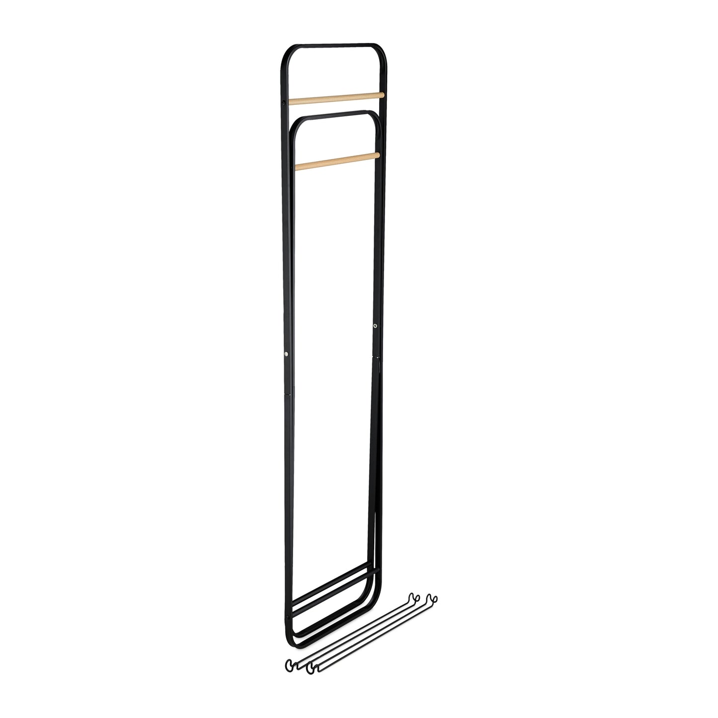 Foldable metal clothes rack