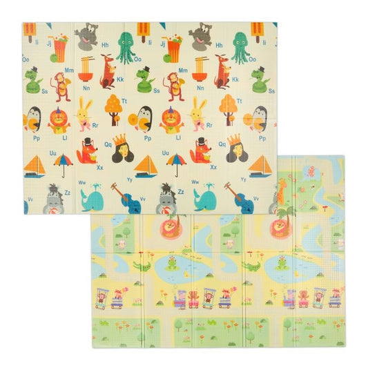 Foldable play mat Animals, road, ABC