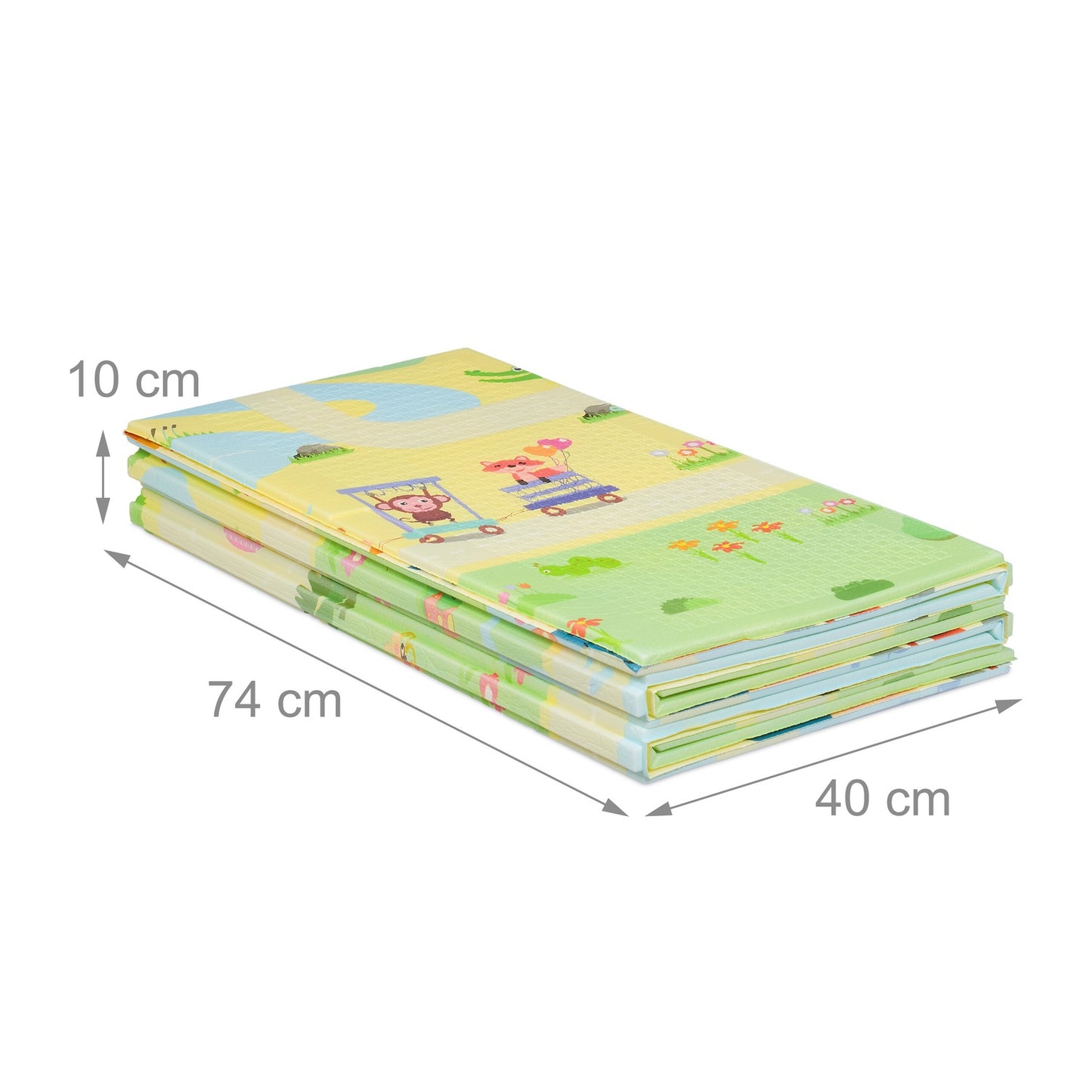 Foldable play mat Animals, road, ABC