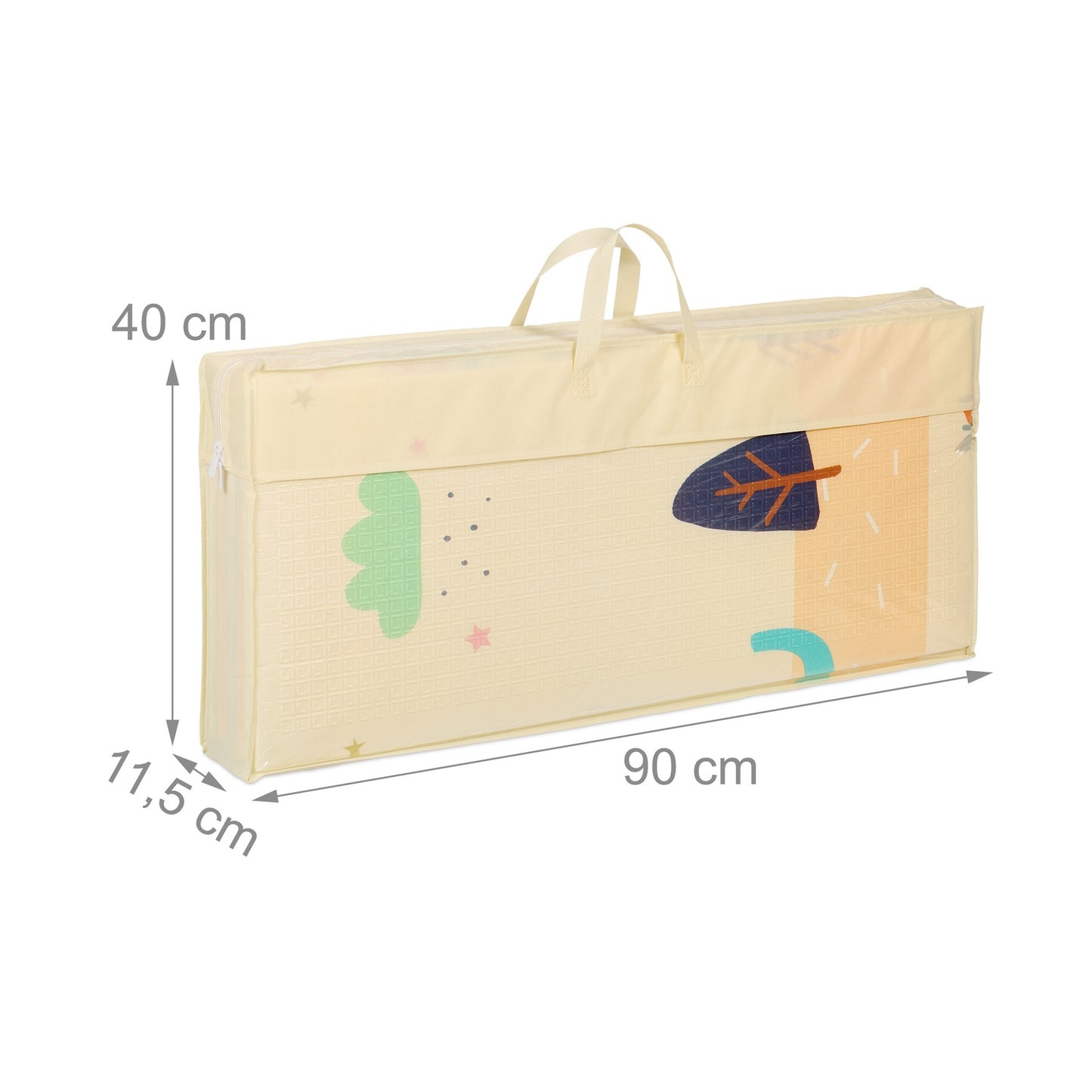 Foldable play mat animals and road
