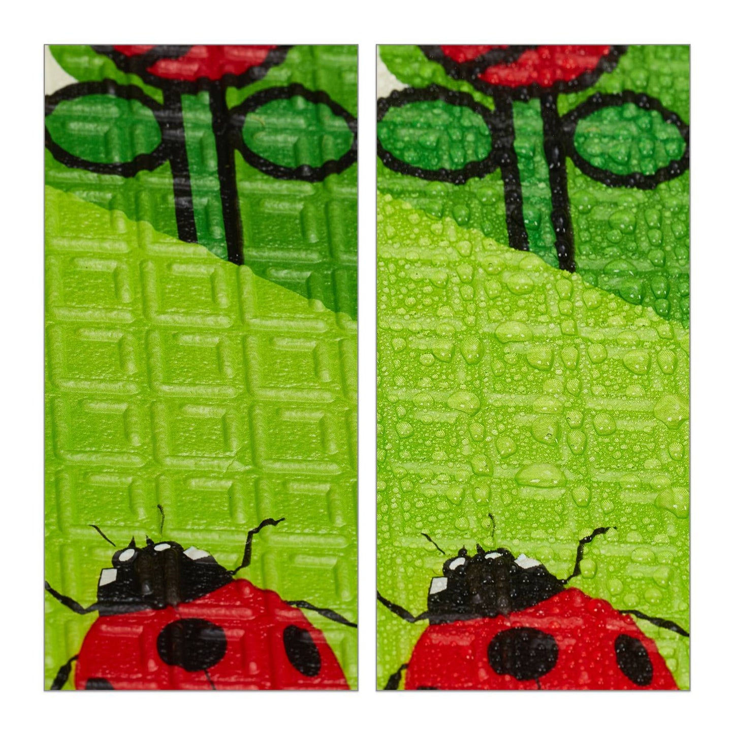 Foldable play mat with animal motifs