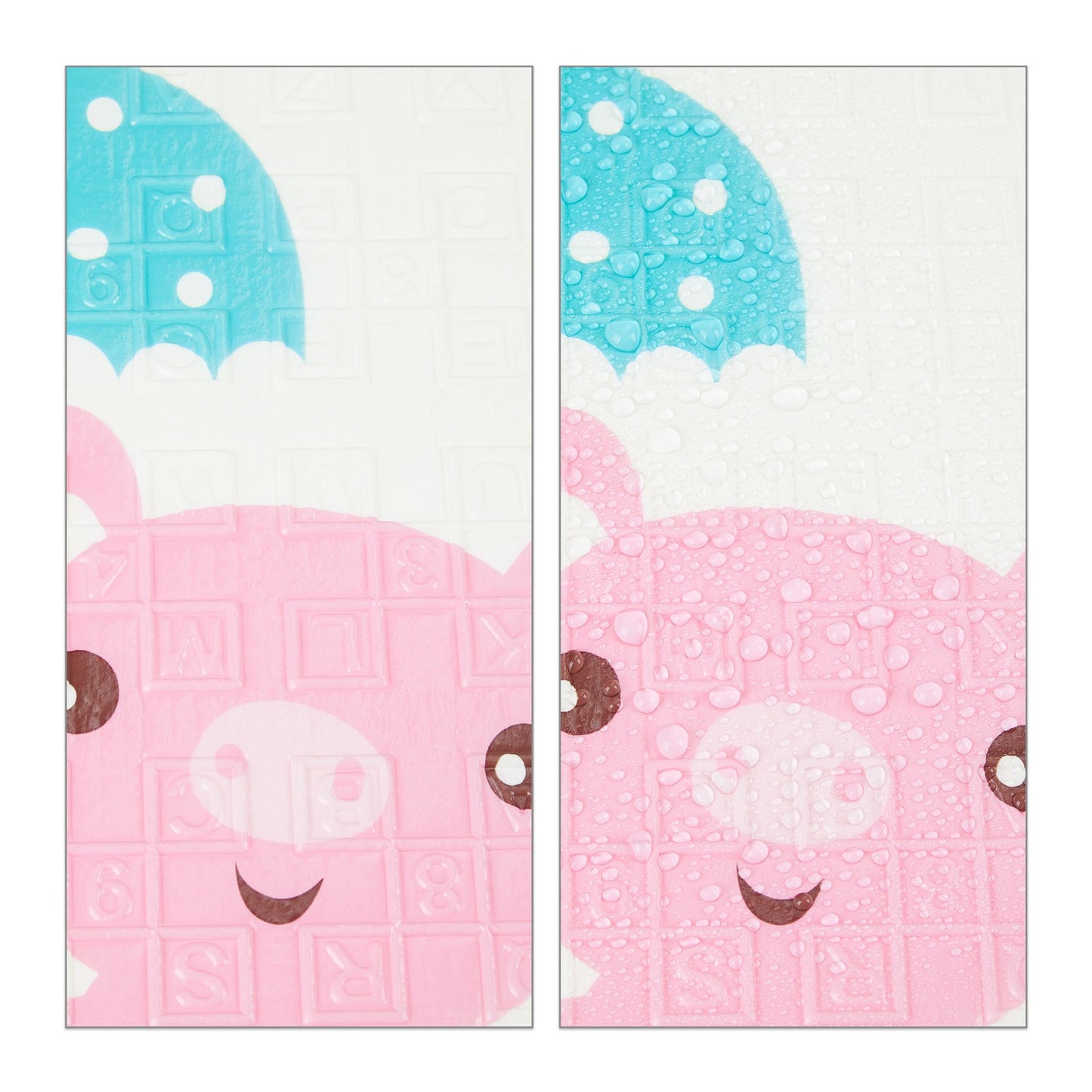 Foldable play mat with animal motifs