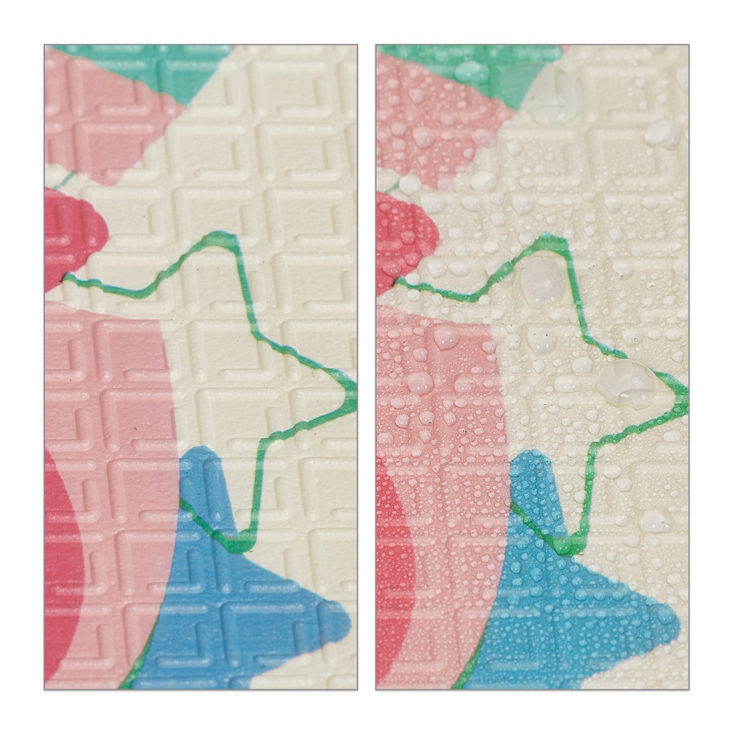 Foldable play mat with animal motifs