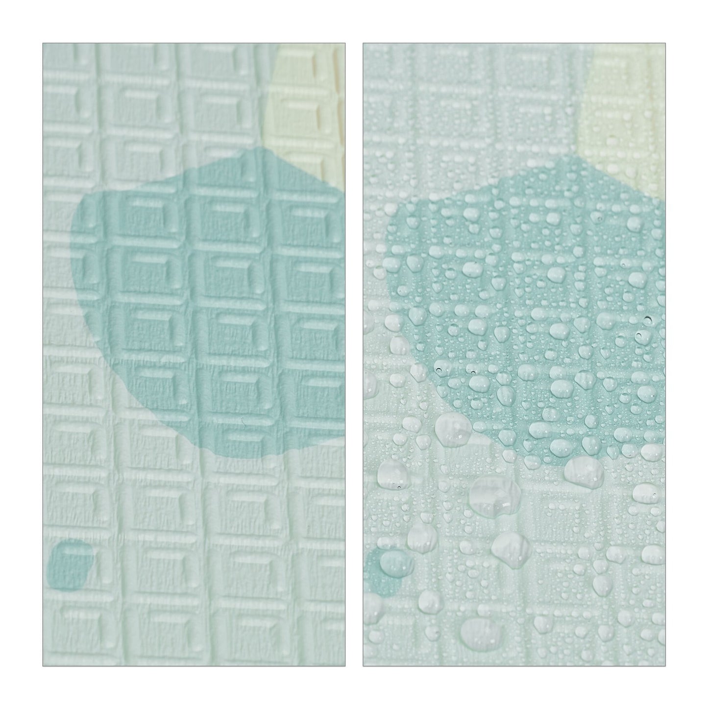 Foldable play mat with animal motifs