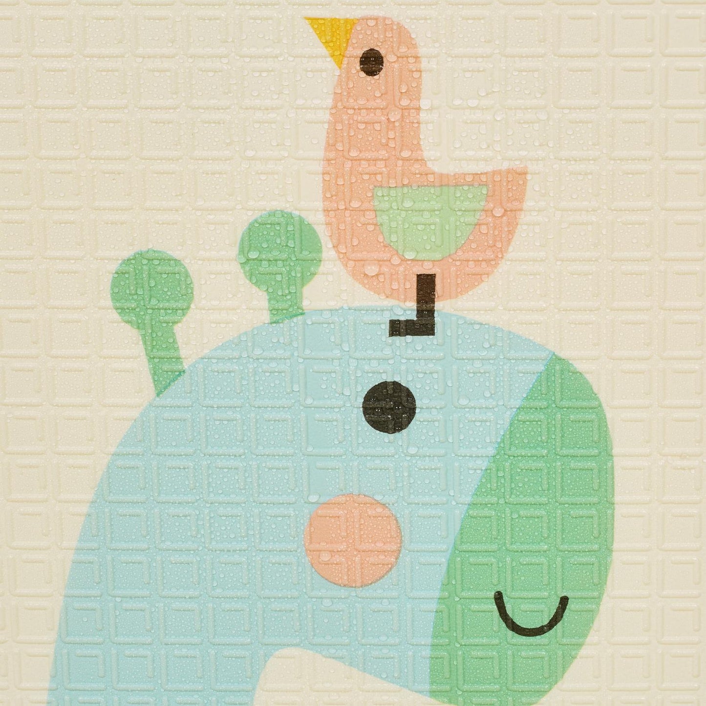 Foldable play mat with cute animal motifs