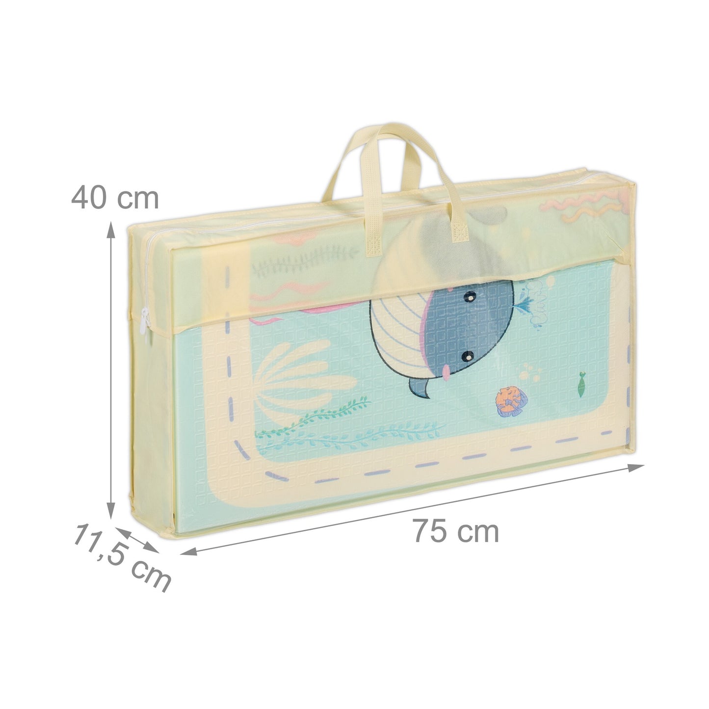 Foldable play mat with cute animal motifs