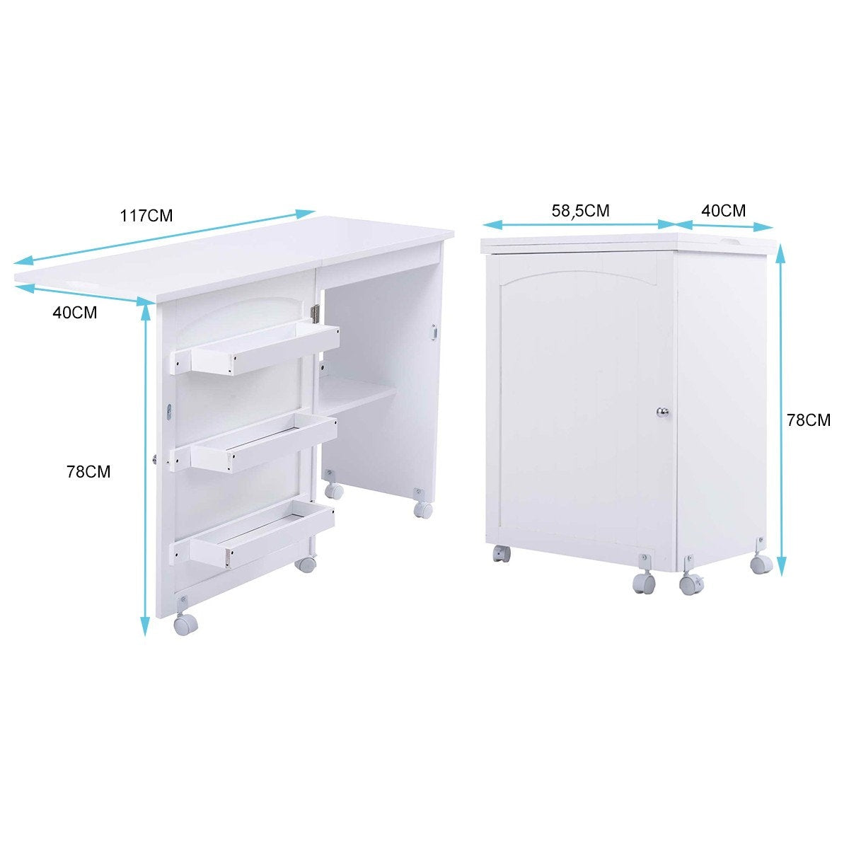 Foldable sewing machine table sewing table multi-purpose table desk work table