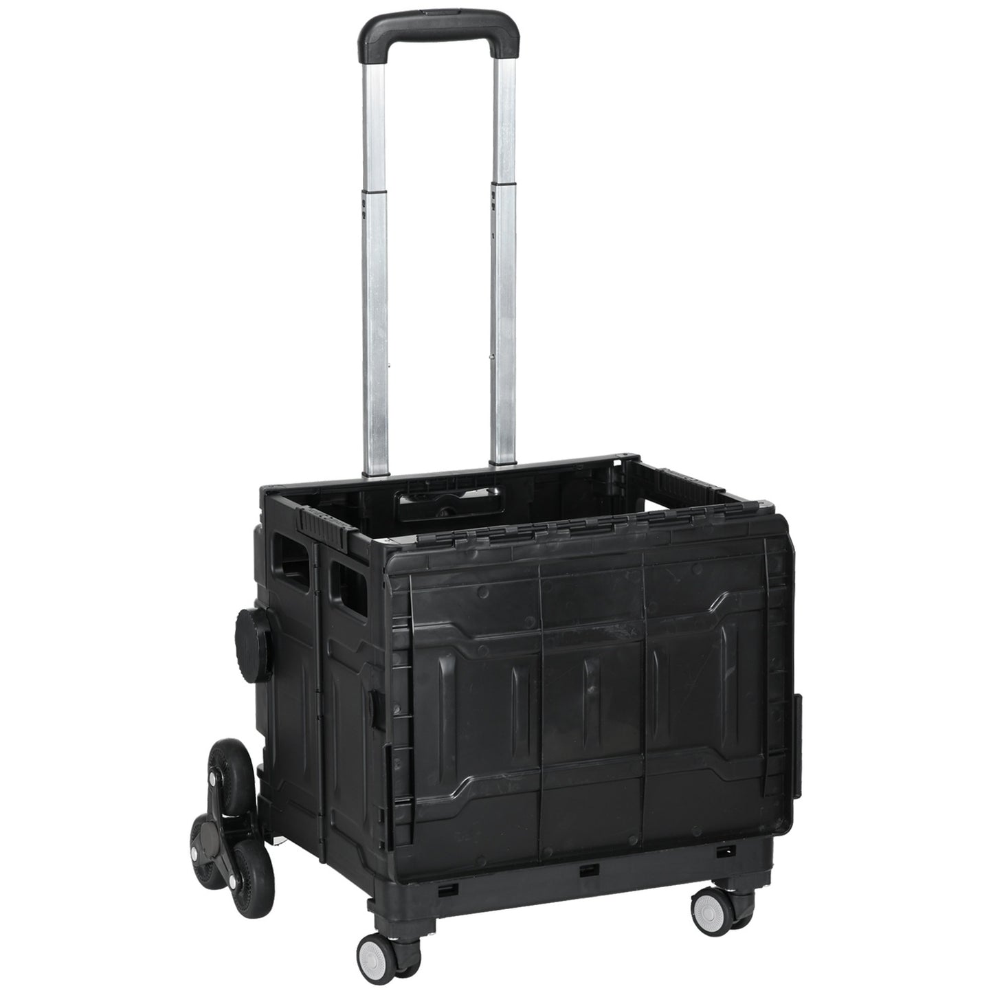 Folding shopping cart, 80 kg capacity, stair climber