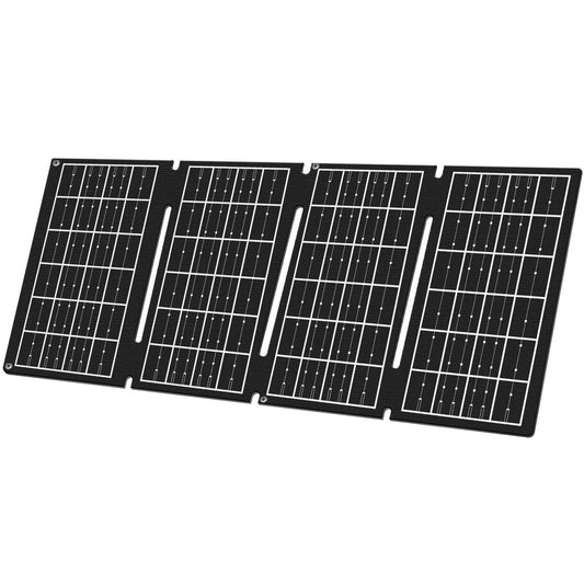 Foldable solar panel with USB charger 1x USB-C, 1x USB-A 15W