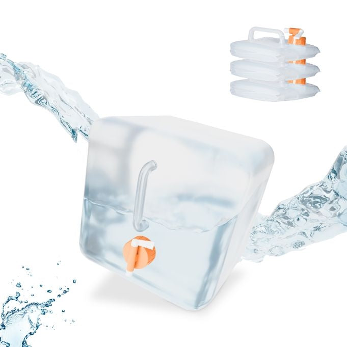 Foldable water container with 4 containers