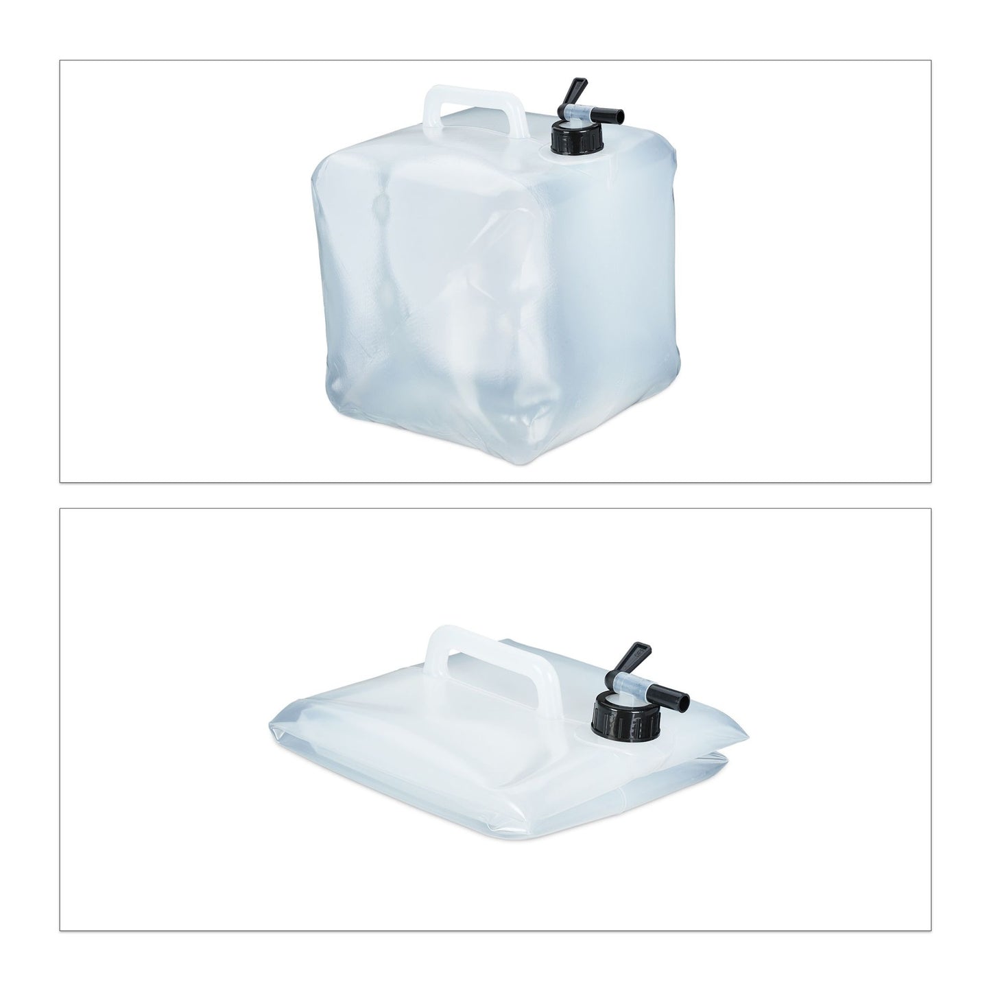 Foldable water container with 4 containers