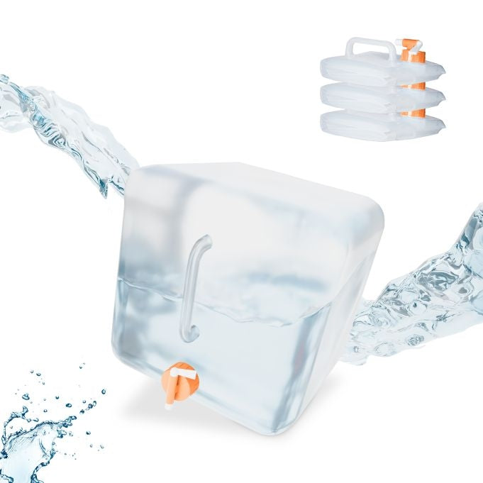 Foldable water container with 4 containers