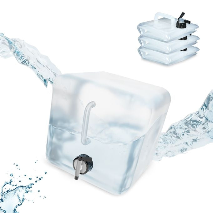 Foldable water container with 4 containers
