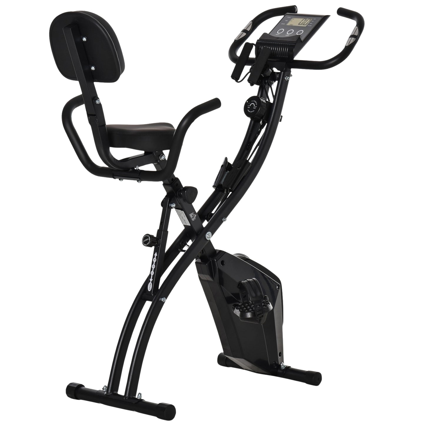 Folding 2-in-1 exercise bike with 8-level resistance