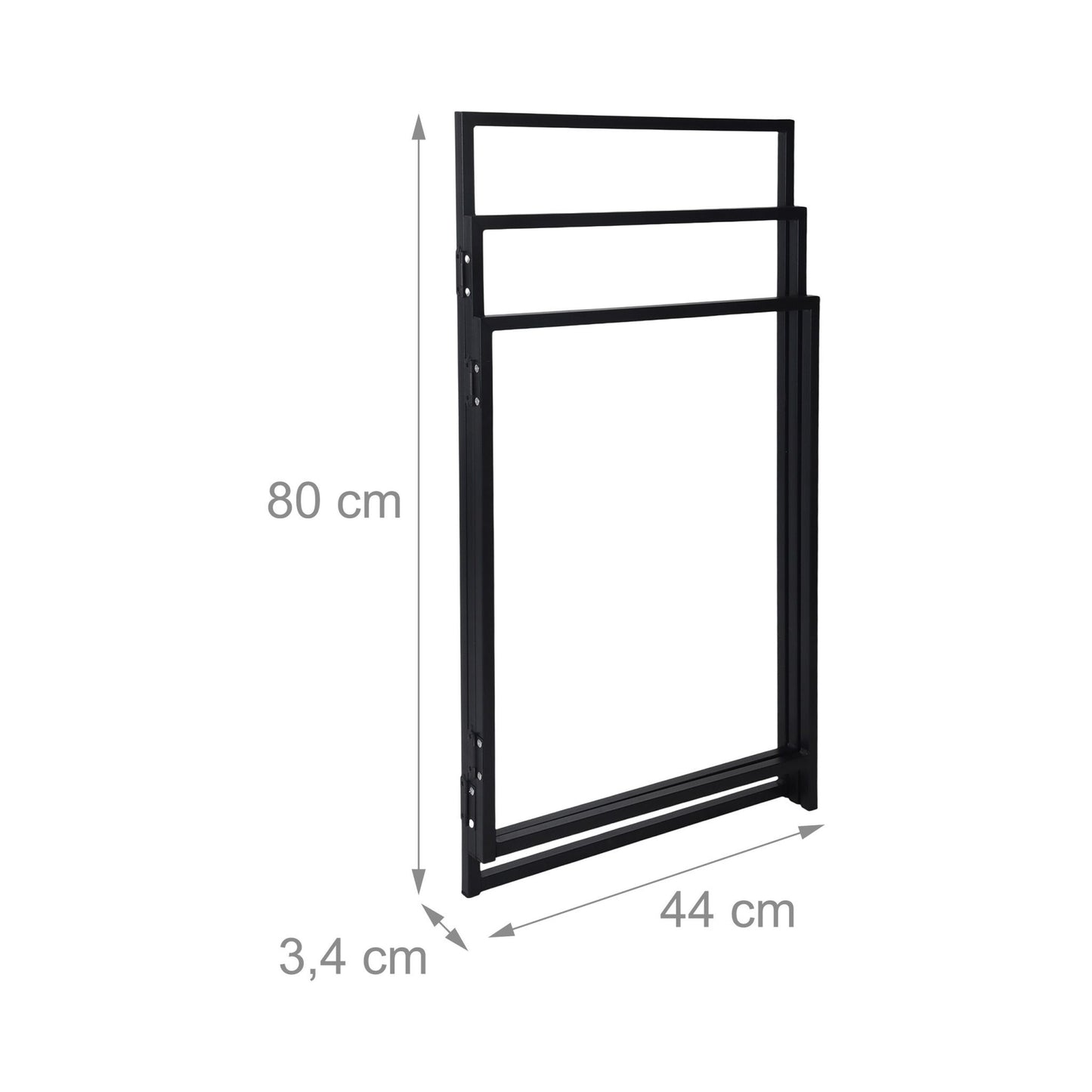 Folding 3-Arm Iron Towel Rack – Space-Saving, Freestanding