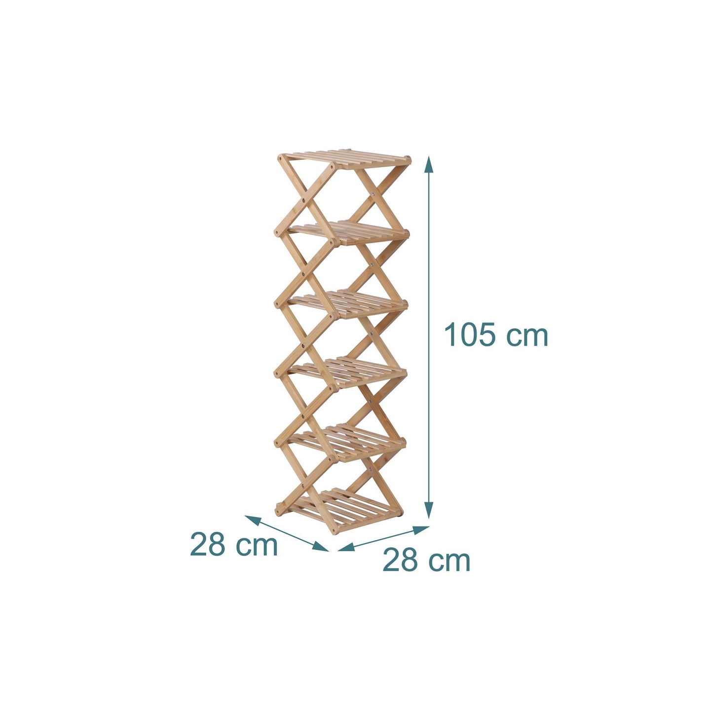 Folding Bamboo Shoe Rack – Compact, Vertical, Foldable