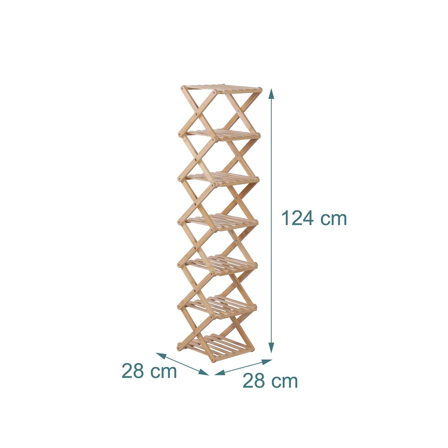 Folding Bamboo Shoe Rack – Space-Saving, Vertical Design