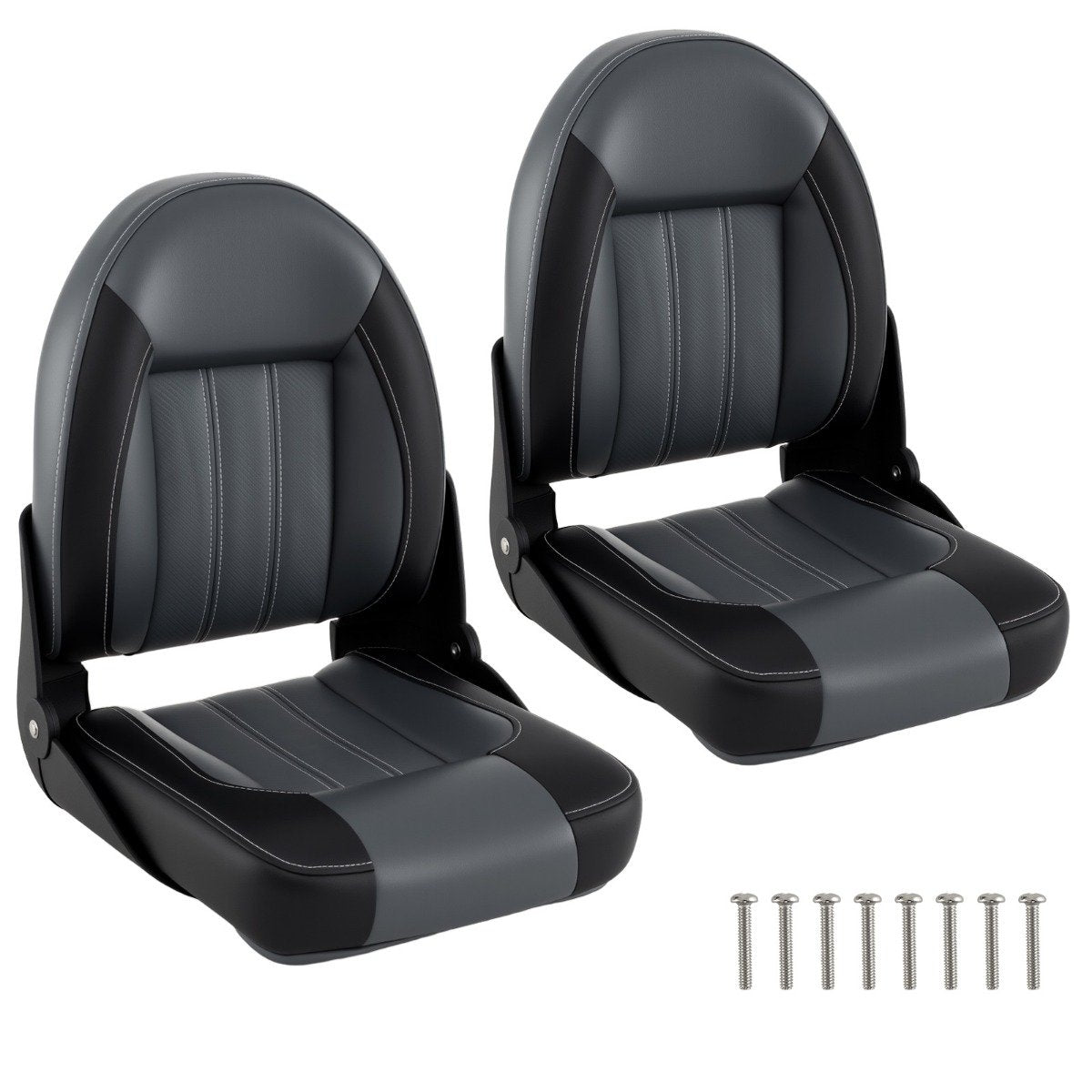 Folding Boat Seat Set, 2-Pack, 7cm Foam Padding