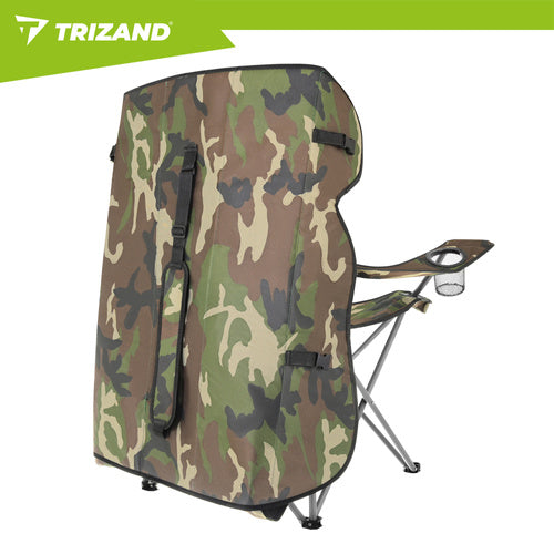 Folding Camo Fishing Chair with Canopy and Mosquito Net