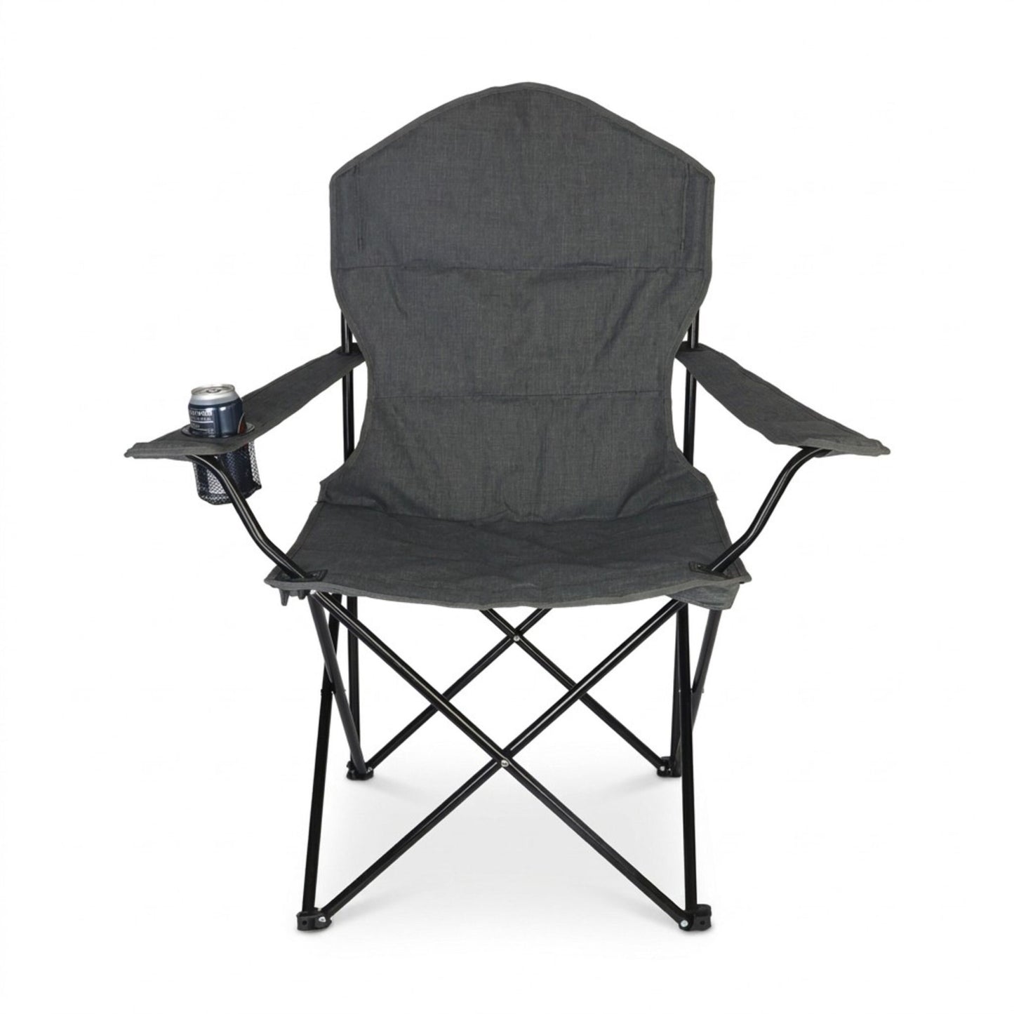 Folding Camp Chair with Armrests and Cup Holder