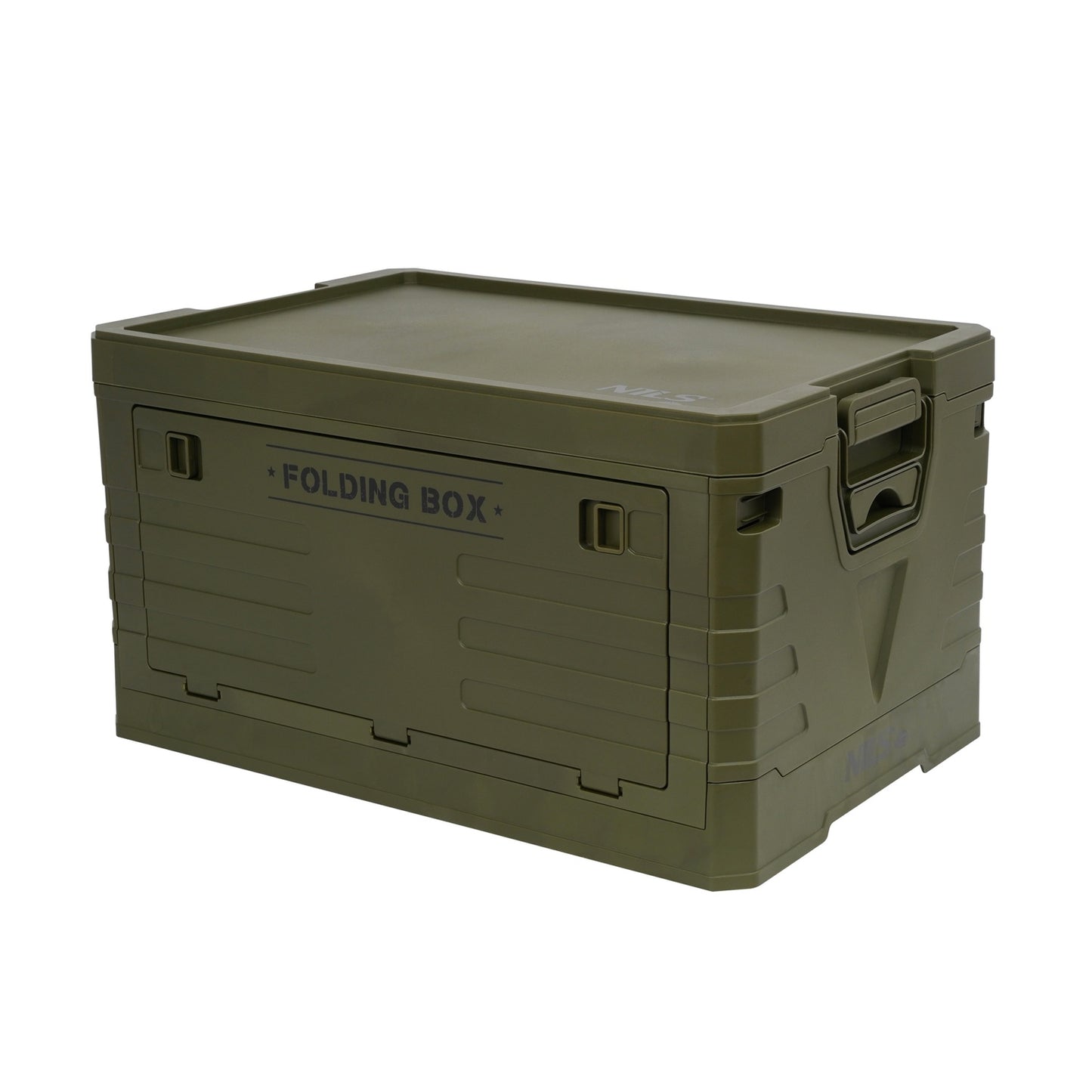 Folding Camping Box with Lid, Green, 50L Capacity