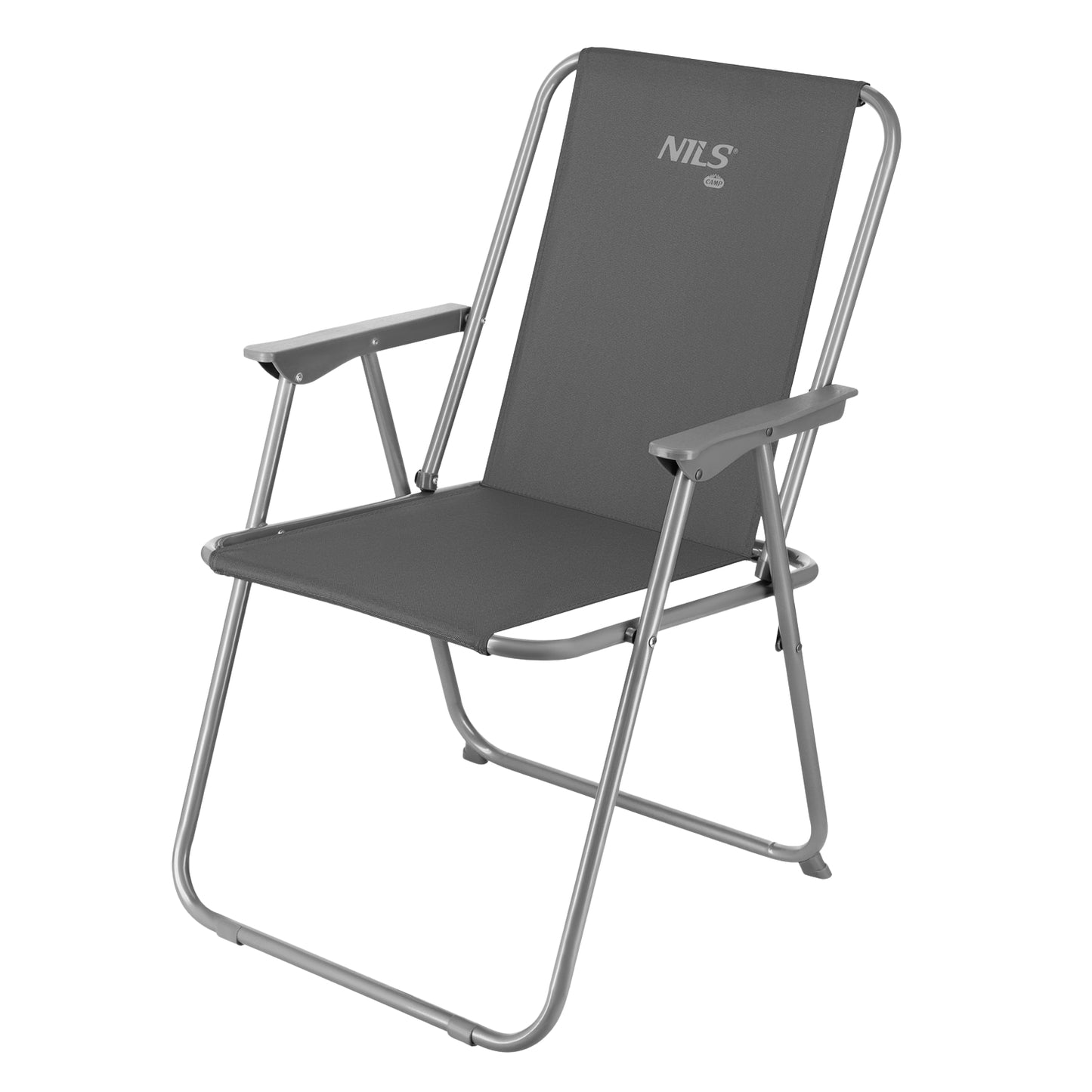 Folding Camping Chair, Gray, Portable, Lightweight