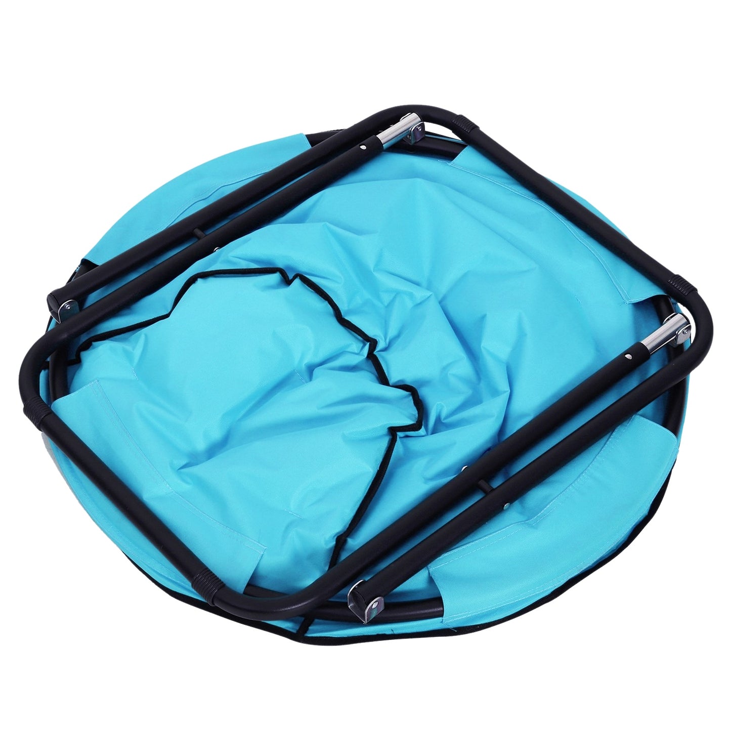 Folding Camping Chair, Upholstered, Blue, 80x80x75Cm