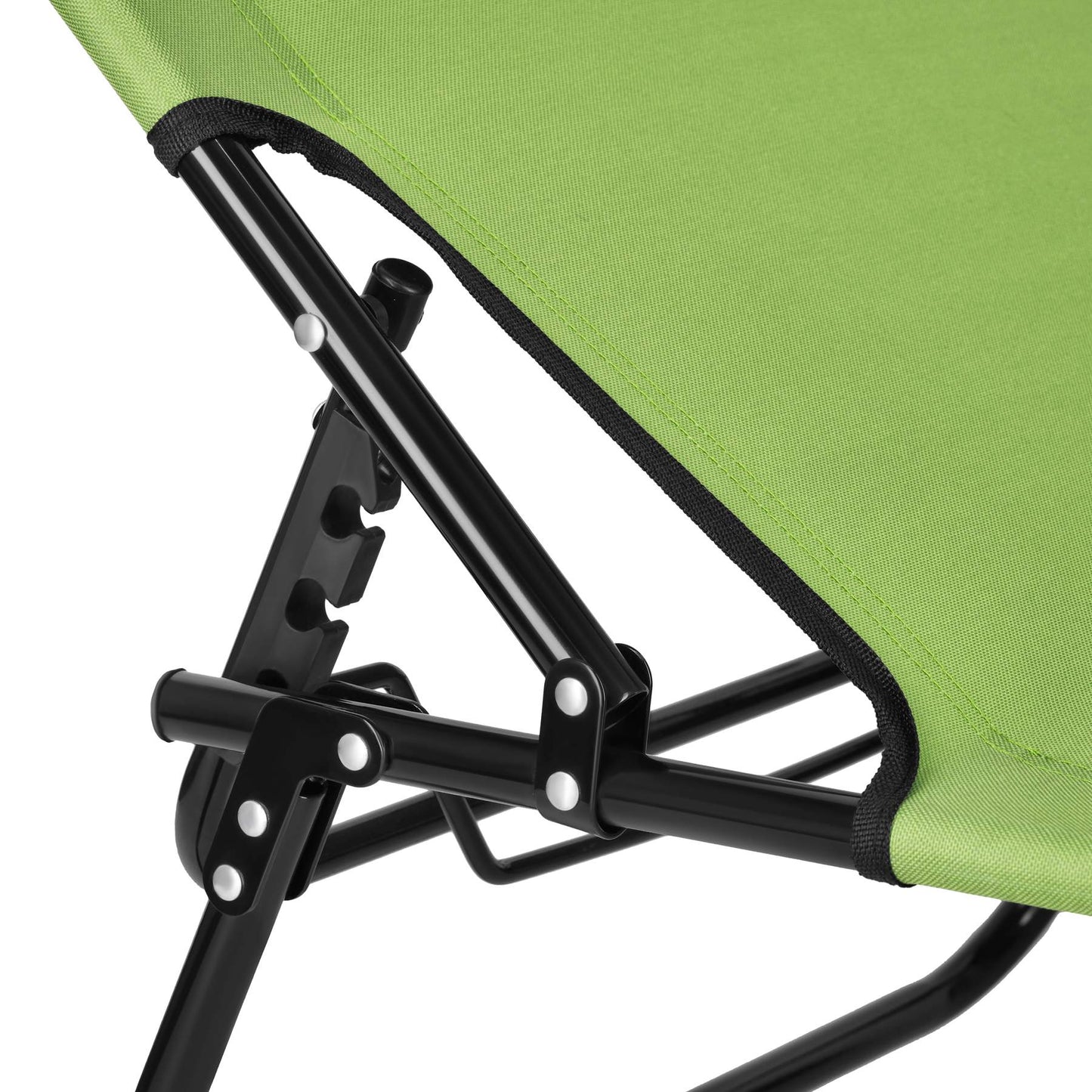 Folding Camping Cot With Adjustable Backrest, 188x55cm